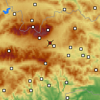 Nearby Forecast Locations - Poprad - Carte