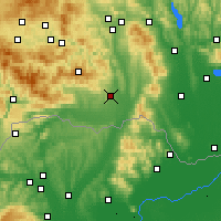 Nearby Forecast Locations - Košice - Carte