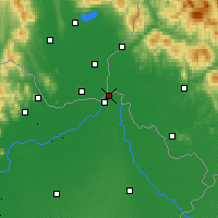 Nearby Forecast Locations - Záhony - Carte
