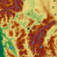 Nearby Forecast Locations - Kukës - Carte