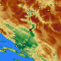 Nearby Forecast Locations - Mostar - Carte