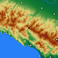 Nearby Forecast Locations - Passo D. Cisa - Carte