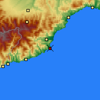 Nearby Forecast Locations - Alassio - Carte