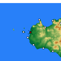 Nearby Forecast Locations - Trapani - Carte