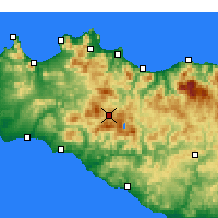 Nearby Forecast Locations - Prizzi - Carte