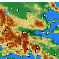Nearby Forecast Locations - Lamia - Carte
