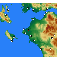 Nearby Forecast Locations - Andravída - Carte