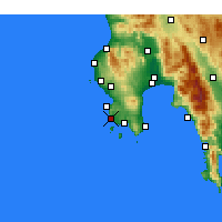 Nearby Forecast Locations - Methóni - Carte