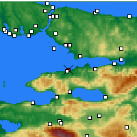 Nearby Forecast Locations - Yalova - Carte