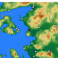Nearby Forecast Locations - Dikili - Carte