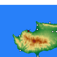 Nearby Forecast Locations - Xerovounos - Carte