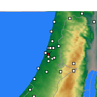 Nearby Forecast Locations - Beit Dagan - Carte