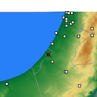 Nearby Forecast Locations - Gaza - Carte