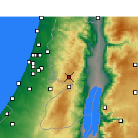 Nearby Forecast Locations - Jérusalem Aéroport - Carte