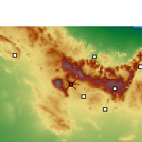 Nearby Forecast Locations - Djebel Shams - Carte