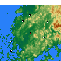Nearby Forecast Locations - Gwangju - Carte