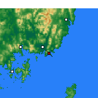Nearby Forecast Locations - Pusan - Carte