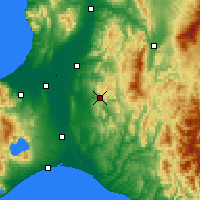 Nearby Forecast Locations - Yūbari - Carte