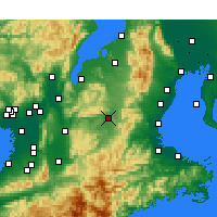 Nearby Forecast Locations - Ueno - Carte