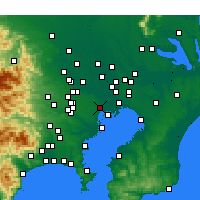Nearby Forecast Locations - Tokyo - Carte