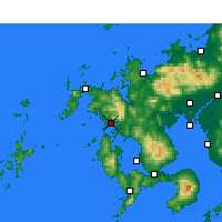 Nearby Forecast Locations - Sasebo - Carte