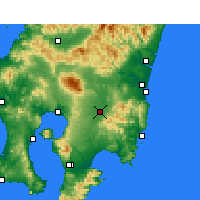 Nearby Forecast Locations - Miyakonojō - Carte