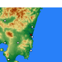 Nearby Forecast Locations - Miyazaki - Carte