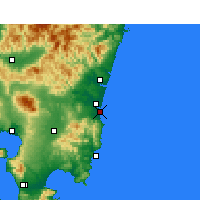 Nearby Forecast Locations - Miyazaki (Aéroport) - Carte
