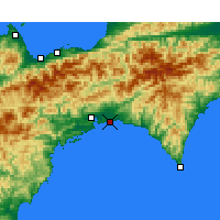 Nearby Forecast Locations - Kōchi (Aéroport) - Carte