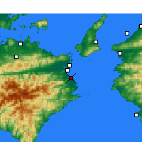 Nearby Forecast Locations - Komatsushima - Carte