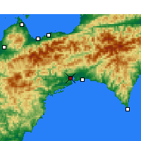 Nearby Forecast Locations - Kōchi - Carte