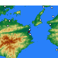 Nearby Forecast Locations - Tokushima - Carte
