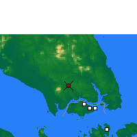 Nearby Forecast Locations - Le Johore Bharu/Senai - Carte