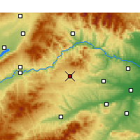 Nearby Forecast Locations - Xian de Mianchi - Carte