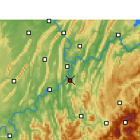 Nearby Forecast Locations - Ba Xian - Carte