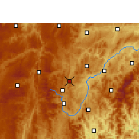Nearby Forecast Locations - Majiang - Carte