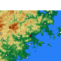 Nearby Forecast Locations - Putian - Carte