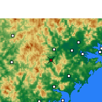 Nearby Forecast Locations - Xian de Pinghe - Carte