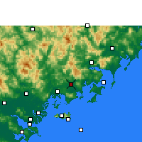 Nearby Forecast Locations - Xian de Zhao'an - Carte