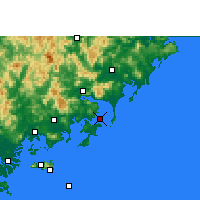 Nearby Forecast Locations - Dongshan - Carte