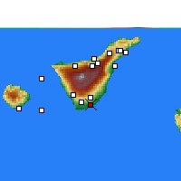 Nearby Forecast Locations - Tenerife/sud - Carte