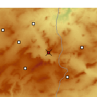 Nearby Forecast Locations - Tébessa - Carte