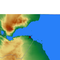 Nearby Forecast Locations - Djibouti - Carte