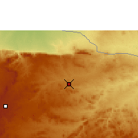 Nearby Forecast Locations - Mount Darwin - Carte