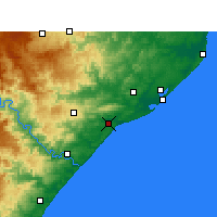 Nearby Forecast Locations - Mtunzini - Carte