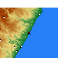 Nearby Forecast Locations - Sezela - Carte