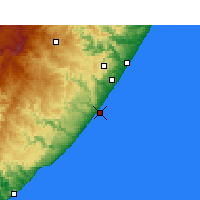 Nearby Forecast Locations - Port Edward - Carte