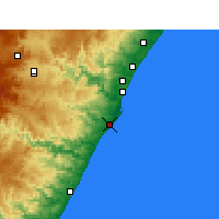 Nearby Forecast Locations - Durban - Carte