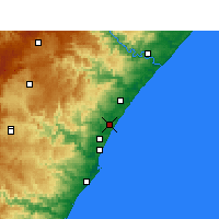 Nearby Forecast Locations - Tongaat - Carte
