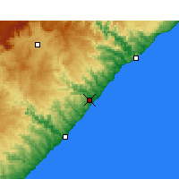 Nearby Forecast Locations - Coffee Bay - Carte